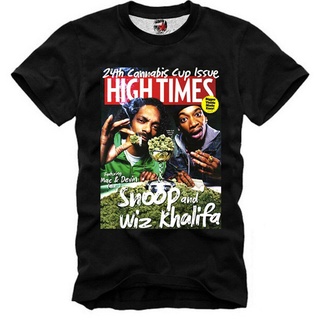 เสื้อยืด Unisex ℡▲2021E1Syndicate Men T-Shirt Weed Bong Wiz Khalifa Snoop Dogg Kush Cannabis Bong 3933 Birthday Giftmen