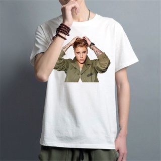 เสื้อเบลาส์ เสือยืดผู้ชาย เสื้อยืดแขนสั้นพิมพ์ลาย Justin Bieber เสื้อยืด new เสื้อแฟชั่นผญ2022 อื่นๆ
