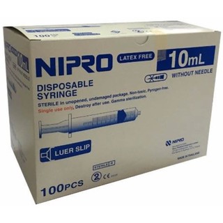 Syringe Nipro 10ml (1 กล่อง 100 ชิ้น)