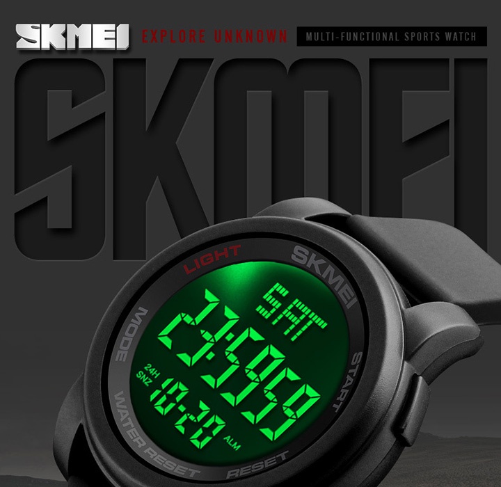 รายละเอียดเพิ่มเติมเกี่ยวกับ SKMEI นาฬิกาข้อมือดิจิตอล กันน้ำ เหมาะใส่เล่นกีฬา มี 3 สี สำหรับผู้ชาย