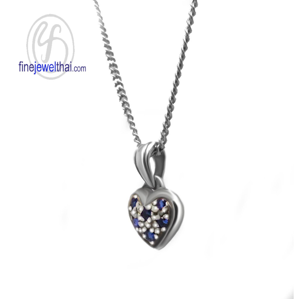 finejewelthai-จี้-พลอย-จี้พลอย-หัวใจ-ไพลิน-พลอยประจำเดือน-blue-sapphire-pendant-silver925-p1010bl