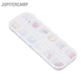 Jupitercamp สติกเกอร์ ลายดอกไม้ 3D 12 ช่อง คละแบบ ติดทนนาน Diy สําหรับติดตกแต่งเล็บ