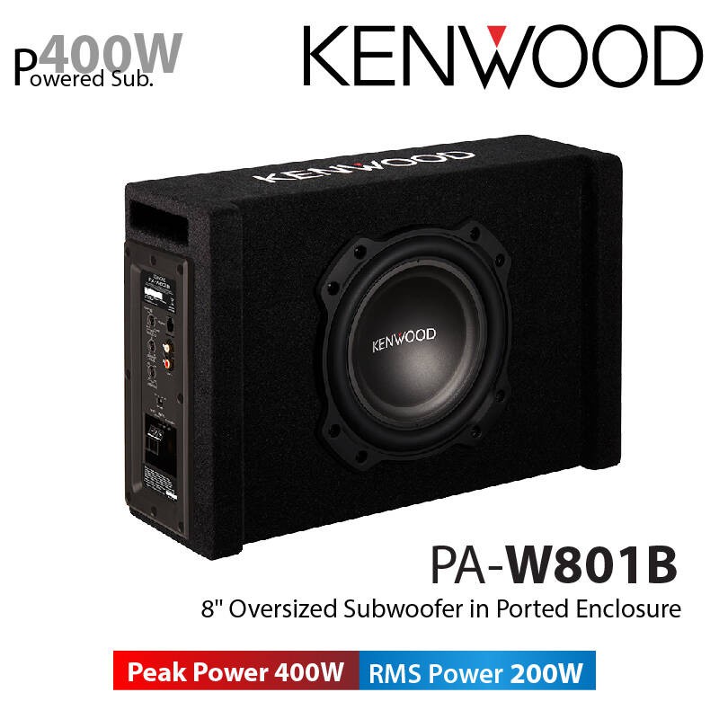 kenwood-pa-w801b-ซับบ็อกซ์-เบสบ็อกซ์-sub-box-ขนาด8นิ้ว-พร้อมสายบูสเบส