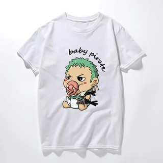 HH Onepiece Baby Pirate - เสื้อยืดการ์ตูนโจรสลัดสูดน่ารัก Unisex เสื้อยืดผ้าฝ้าย