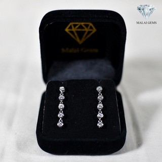 ภาพขนาดย่อของภาพหน้าปกสินค้าMalai Gems ต่างหูระย้าเพชรกลม5เม็ด เพชรสวิส เงินแท้ silver 92.5% รับประกันเพชร 10 ปีเต็ม เคลือบทองคำขาว จากร้าน malaigems_official บน Shopee ภาพที่ 2