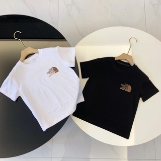 เสื้อยืดแขนสั้น คอกลม ทรงหลวม ขนาดเล็ก สไตล์ตะวันตก แฟชั่นบอททอม สําหรับเด็กผู้ชาย และเด็กผู้หญิง 2022