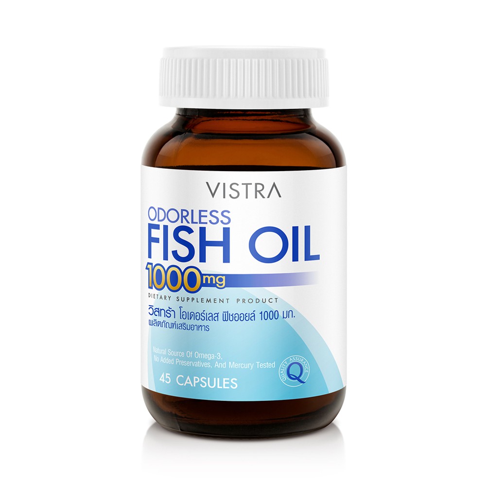 vistra-odorless-ไม่คาว-fish-oil-1000mg-วิสทร้า-โอเดอร์เลส-ฟิชออยด์-1000-มก