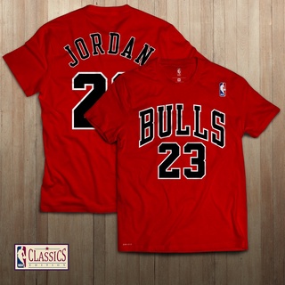 เสื้อยืดบาสเก็ตบอล พิมพ์ลาย Nba Chicago Bulls 23 Micheal Jordan สไตล์คลาสสิก สําหรับผู้ชาย