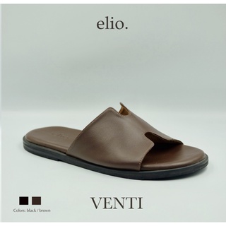 “ELORGL” ลด 65. elio originals - รองเท้าแตะรุ่น Venti (unisex) สีน้ำตาล