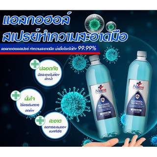 Needs Hand Sanitizer Spray 70% แอลกอฮอล์สเปรย์ แบบขวด refill 500ml.(แถมขวดเปล่าสเปรย์)