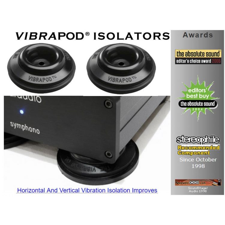 vibrapod-isolations-อุปกรณ์ลดแรงสั่น-เพิ่มประสิทธิภาพเครื่องเสียง-จาก-usa-แพค-4-ชิ้น