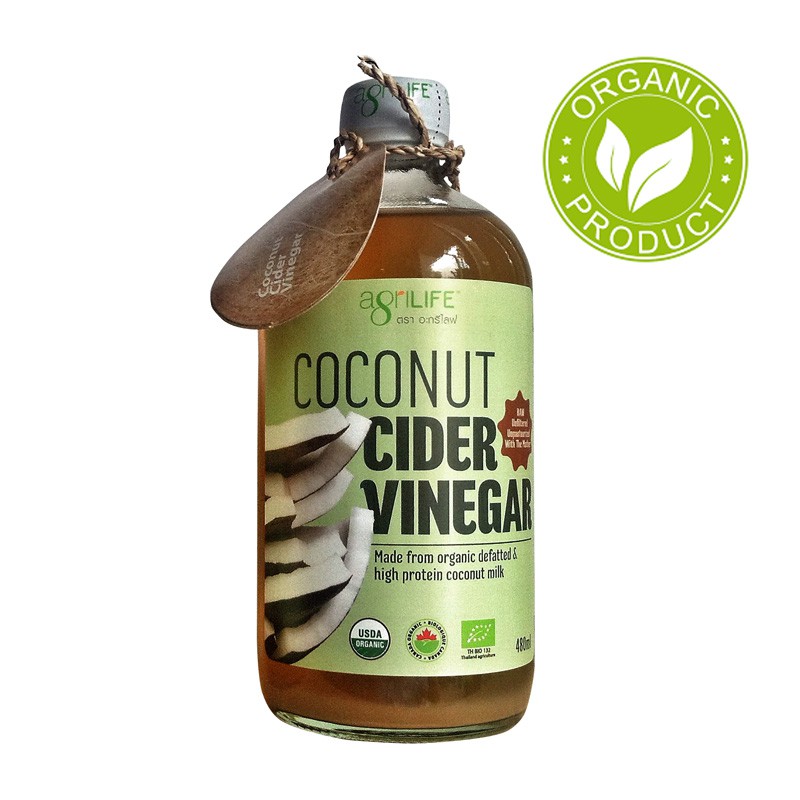 น้ำส้มสายชูออแกนิคมะพร้าว100-ไขมันต่ำ-อะกรีไลฟ์-agrilife-coconut-cider-vinegar-480ml