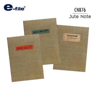 สมุดโน๊ต e-file จูน สมุด ปกผ้ากระสอบ ขนาด A5 รุ่น CNB76 กระดาษถนอมสายตา (1เล่ม)