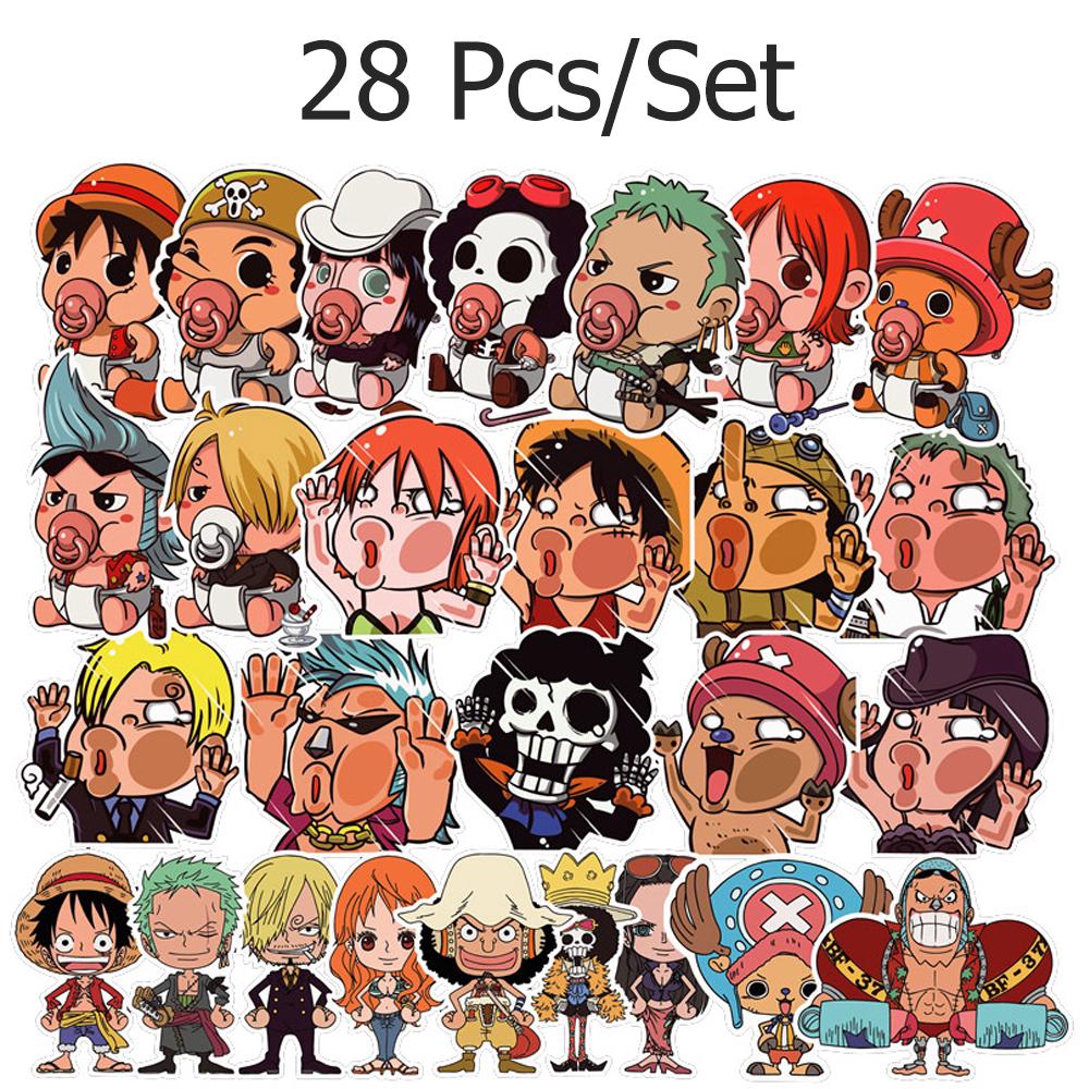 สติกเกอร์ One Piece สําหรับตกแต่ง 28 ชิ้น / ชุด
