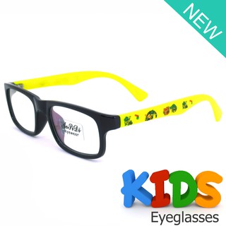 แว่นตาเกาหลีเด็ก Fashion Korea Children แว่นตาเด็ก รุ่น AORPIDI 1610 C-13 สีดำขาเหลือง