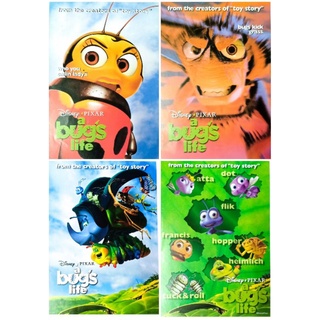 🐞Handbill "a bugs life" (1998) 1 set (4 ใบ) แฮนด์บิลหนัง