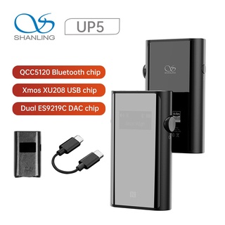 Shanling UP5 Dual ES9212C Balanced Bluetooth Decoding Headphone Amplifier USB DAC to 384K/ DSD256 3.5/ 2.5/4.4mm Headphones Jack