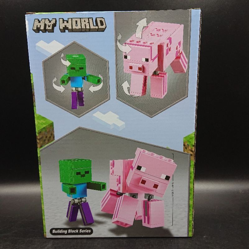 พร้อมส่ง-เลโก้-lego-มายคราฟ-minecraft-lari-11473-ชุด-pink-pig-amp-baby-zombie-ขนาด-7-5-ซม-เกรดพรีเมี่ยม-น่ารักมากครับผม