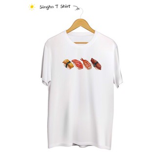 เสื้อยืดผ้าฝ้ายพิมพ์ลาย【hot tshirts】T-Shirt เสื้อยืด สกรีนลายแก๊งซูชิ2022