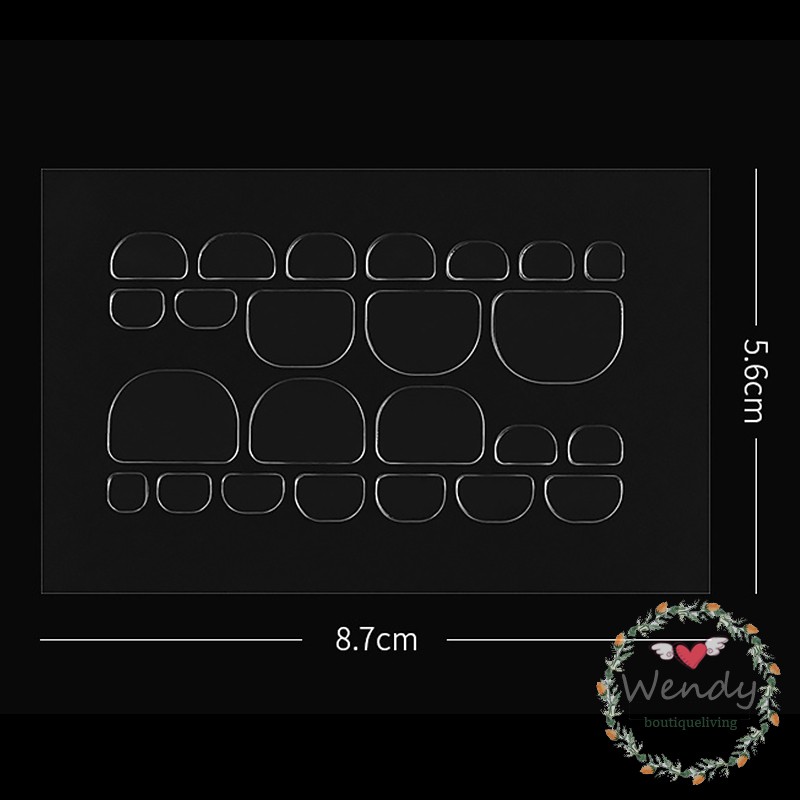 แผ่นเจลลี่-แบบใส-มีกาวในตัว-อุปกรณ์สำหรับตกแต่งเล็บ-24-ชิ้น