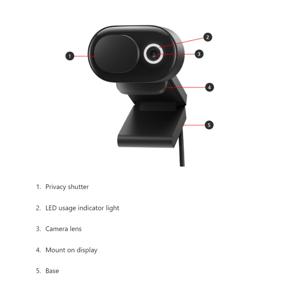 microsoft-modern-webcam-รุ่น-8l3-00009-1080p-30fps-hdr-กล้องเว็บแคม-ประกัน1ปี