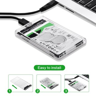 ภาพหน้าปกสินค้าUSB3.0 to SATA3.0 External Hard Drive Enclosure Hard Disk Storage Box with SATA to USB Connector Cable(2.5 นิ้ว) ที่เกี่ยวข้อง