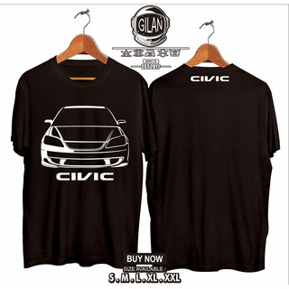 เสื้อยืด พิมพ์ลายรถยนต์ Honda CIVIC ES2 ES 2S-5XL