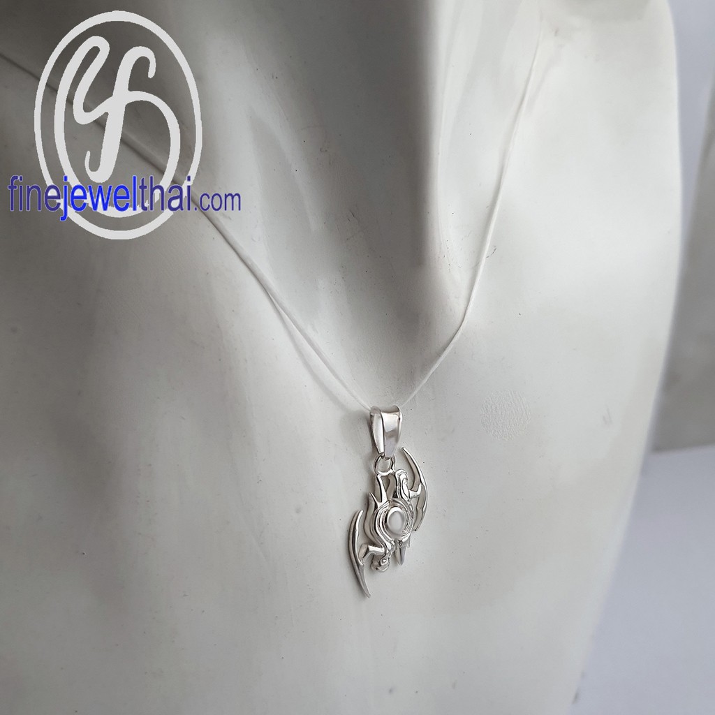 finejewelthai-จี้ราศี-ราศีเมถุน-จี้เงินแท้-gemini-silver-pendant-p116700