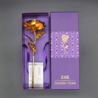 ดอกกุหลาบสีทอง 24K  เหมาะแก่การมอบของขวัญแก่คนพิเศษในโอกาสพิเศษ