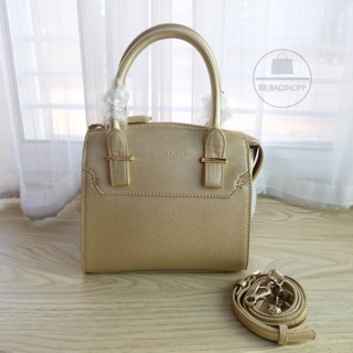 Charles &amp; Keith Structured Handbag (outlet) สีทอง