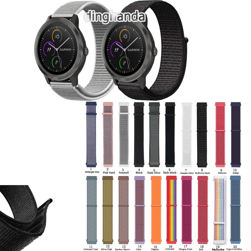 สายรัดไนลอนวงสำหรับ-garmin-vivoactive-3-music