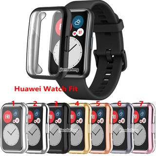 เคสนาฬกา ชนิด TPU แบบชุบไฟฟ้า สีใส สำหรับ HUAWEI WATCH FIT