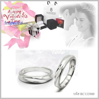 Finejewelthai แหวนคู่-แหวนเงินแท้-แหวนแต่งงาน-แหวนหมั้น-Couple-Silver-Ring - Valentine Gift73