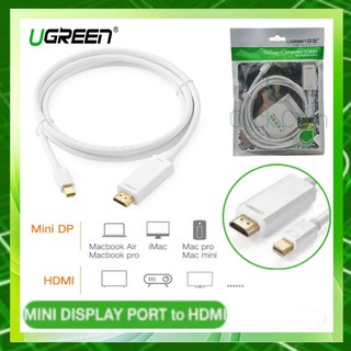 UGREEN Mini DisplayPort to HDMI HDTV Cable Support 4K Resolution (1.5m) White # 20849