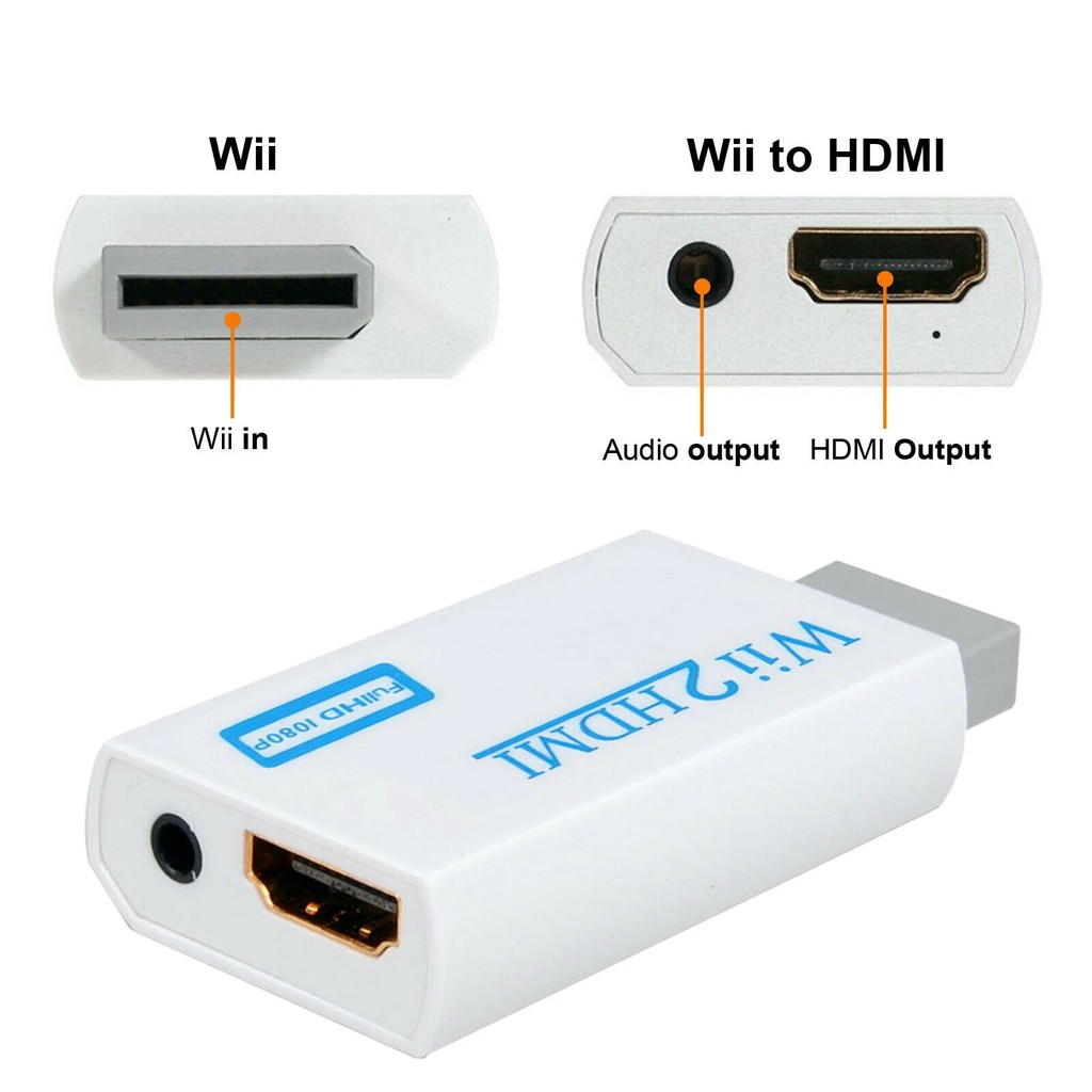 ภาพหน้าปกสินค้าพร้อมส่ง Wii To Hdmi อะแดปเตอร์แปลงWii To HDMI Converter **2 สี** เชื่อมต่อสายเคเบิ้ลพร้อม 3.5 มม nintendo wii2hdmi จากร้าน smgame บน Shopee