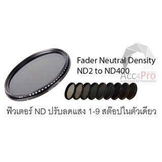 Fader ND 2to400 ปรับลดทอนแสงได้