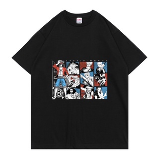 T-shirt  เสื้อยืด แขนสั้น พิมพ์ลายการ์ตูน One Piece Roronoa Zoro Luffy ทรงหลวม สไตล์ฮาราจูกุS-5XL