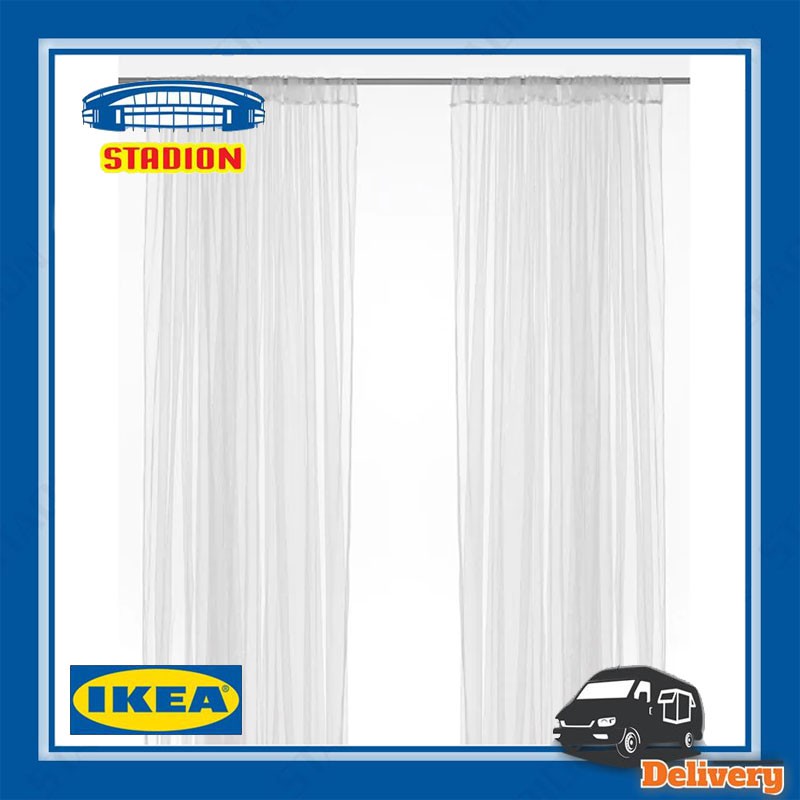 ภาพสินค้าผ้าม่านกรองแสง ผ้าม่านโปร่ง 280x250 ซม. ให้แสงสว่างส่องผ่าน Net curtains Lill IKEA จากร้าน stadion.th บน Shopee ภาพที่ 3