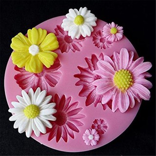แม่พิมพ์ ชนิดซิลิโคน ลายดอกไม้ 3D DIY สำหรับทำเค้ก ช็อคโกแลต ฟองดองท์ น้ำตาล