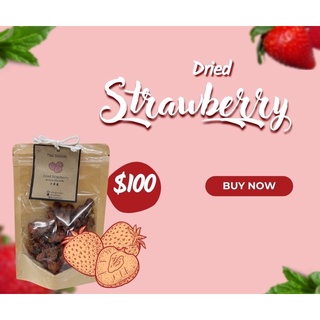 สตอเบอรี่อบแห้ง ขนาด100 กรัม  Dried Strawberry 🍓🍓