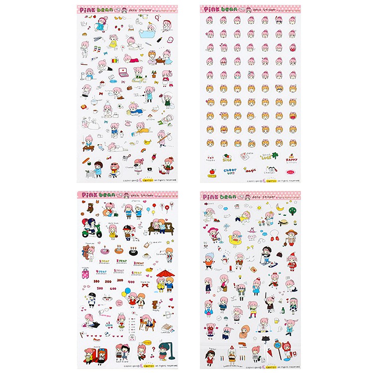 สติ๊กเกอร์ pink bean ลายการ์ตูน พร้อมส่งไทย BY MUISUNGSHOP | Shopee ...