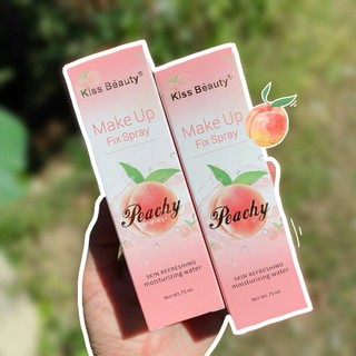 Kiss Beauty Make Up Fix Spray Peachy น้ำแร่พีช