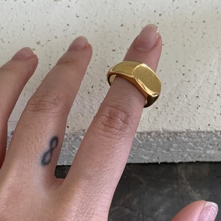 Bemet studio hexagon signet ring