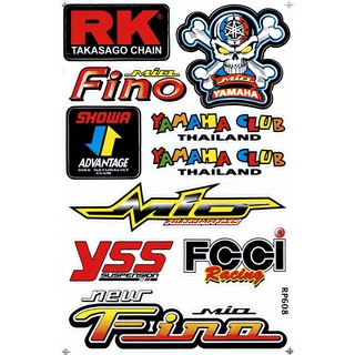สติกเกอร์แต่งรถ ติดรถยนต์ รถมอเตอร์ไซค์ หมวกกันน็อค โลโก้ สปอนเซอร์ Racing sticker Sponsor ขนาด 27 x 18 cm ST313