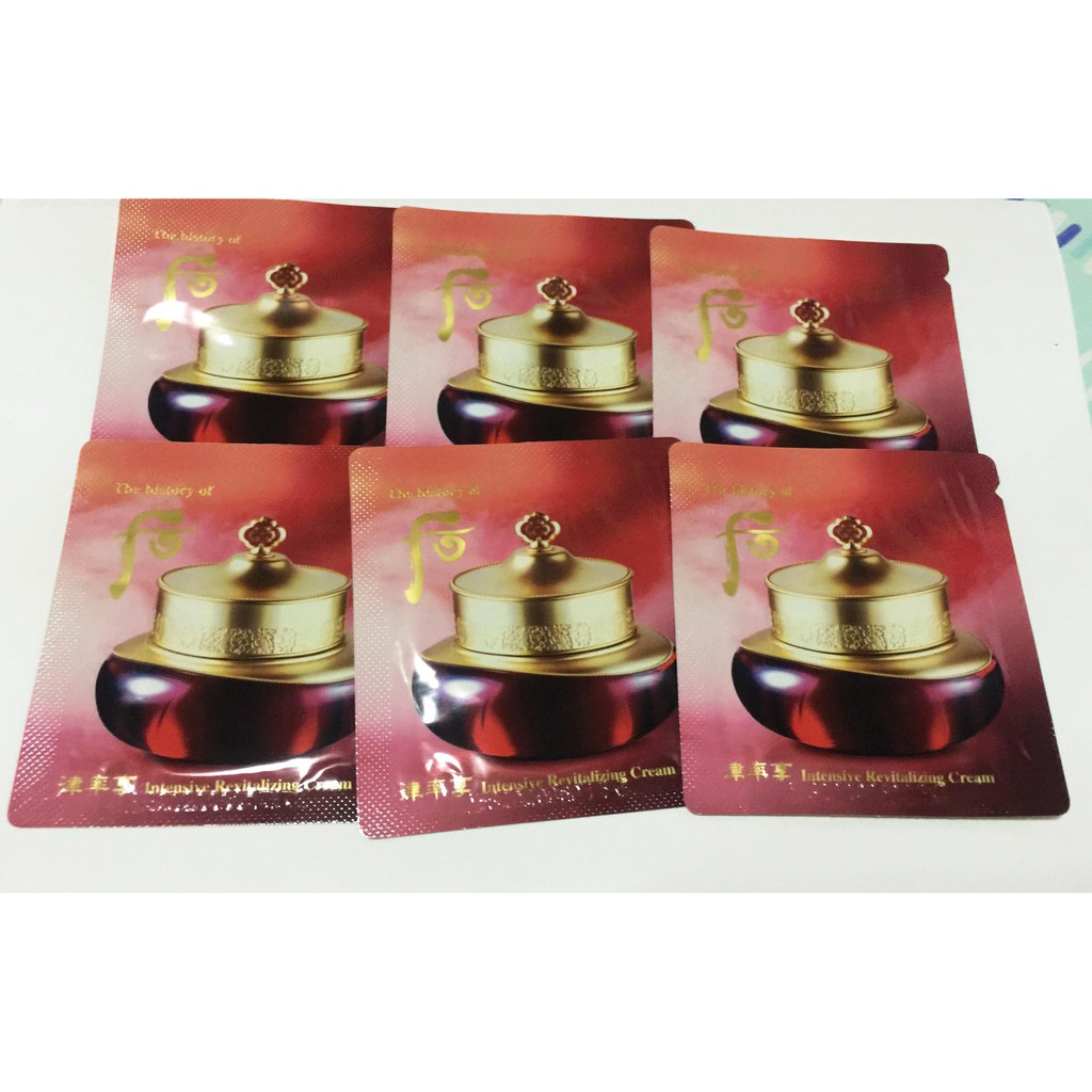 The History Of Whoo Jinyul Intensive Revitalizing Cream - 100 Single-Use Packets (1ml Each)