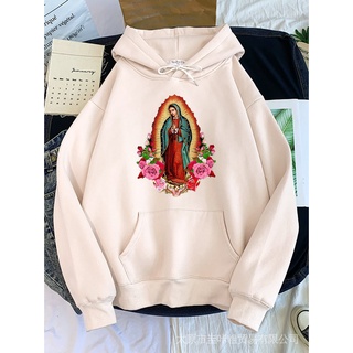 Guadalupe Mary เสื้อกันหนาว มีฮู้ด ให้ความอบอุ่น แฟชั่นฤดูใบไม้ร่วง สไตล์เกาหลี สําหรับผู้หญิง