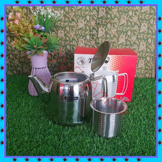 ชื่อ  :  ZEBRA TEAPOT WITH FILTER  กาน้ำชาสแตนเลส 2.5 ลิตร มีขา ตราหัวม้าลาย ตราม้าลาย Zebra, เครื่องครัวสแตนเลส  กาน้ำช