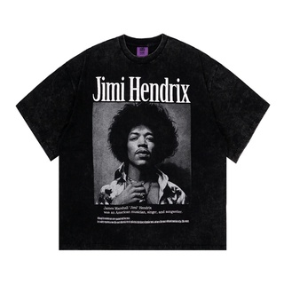 เสื้อยืดวงดนตรีเสื้อยืด Jimi HENDRIX ขนาดใหญ่all size