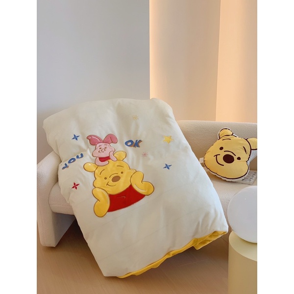 pre-order-ชุดเครื่องนอนผ้ากำมะหยี่ลาย-pooh-and-piglet-แถมตุ๊กตา-0942