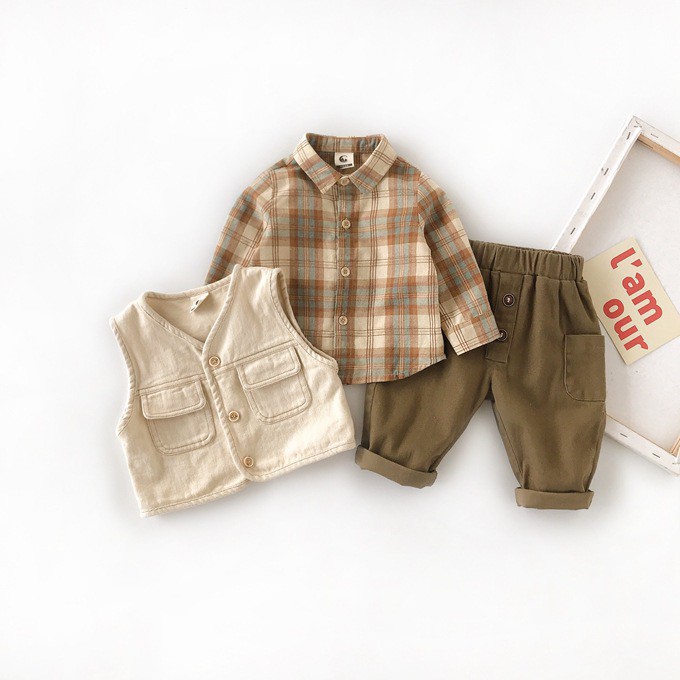 ชุดเด็กผู้ชาย-สไตล์เกาหลี-เท่ๆ-สินค้าผ้าเนื้อดี-สินค้าได้รับ-3-ชิ้น-เสื้อ-กางเกง-เสื้อกั๊ก